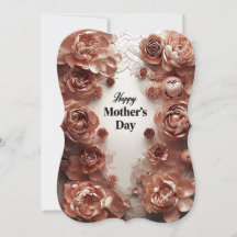 Elegante tarjeta del día de la madre con arreglo f