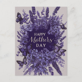 Elegante tarjeta del día de la madre con lavanda m
