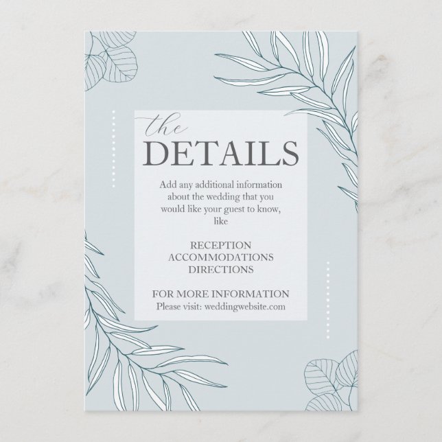 Elegante tarjeta del recinto de detalles del Boho  (Anverso)