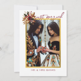 Elegante tarjeta dorada foto tarjeta de agradecimi