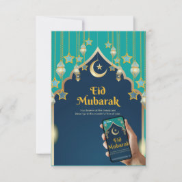 Elegante Tarjeta Eid Mubarak