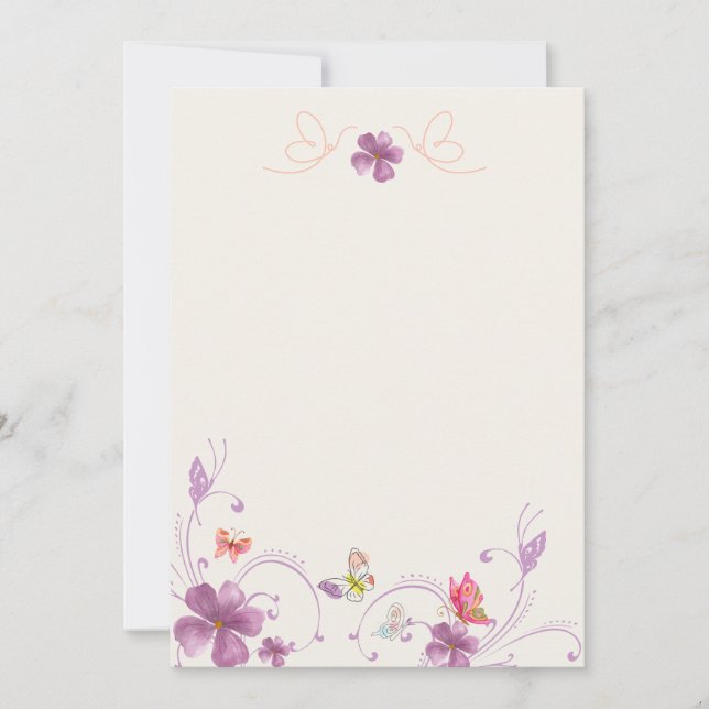 Elegante tarjeta en blanco para el bosque de marip (Anverso)
