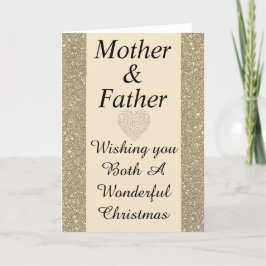 Elegante tarjeta especial de Navidad para padres y