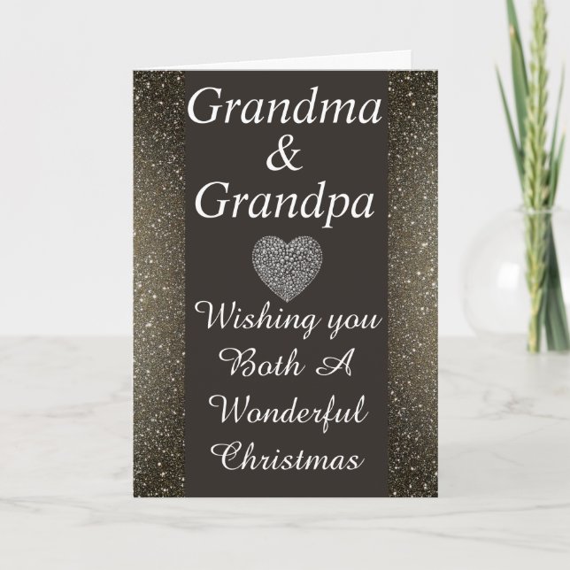 Elegante tarjeta especial de Navidades de la abuel (Anverso)