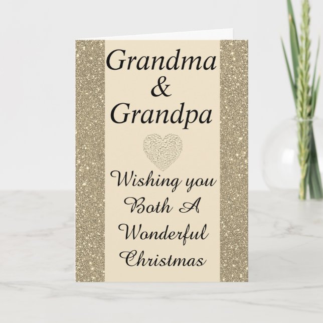 Elegante tarjeta especial de Navidades de la abuel (Anverso)