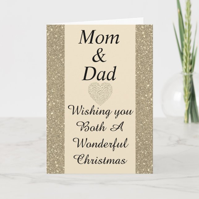 Elegante tarjeta especial de Navidades de mamá y p (Anverso)