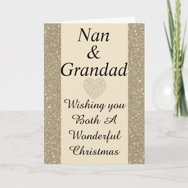 Elegante tarjeta especial de Navidades de nan y gr (Anverso)