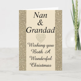 Elegante tarjeta especial de Navidades de nan y gr