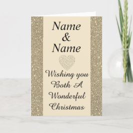 Elegante tarjeta especial de Navidades de pareja d