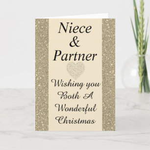 Elegante tarjeta especial de sobrina y Navidades a