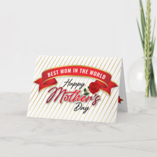 Elegante tarjeta feliz del día de la madre