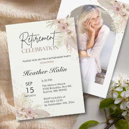 Elegante Tarjeta Fiesta de Jubilación Imprimible e