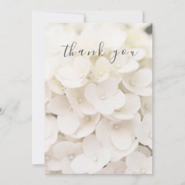 Elegante tarjeta floral blanca de agradecimiento