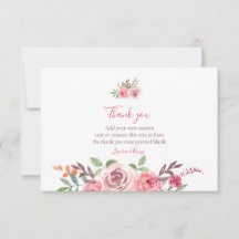 Elegante tarjeta floral de agradecimiento