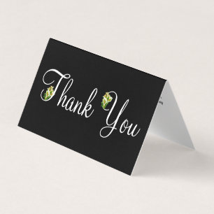Elegante tarjeta floral de agradecimiento