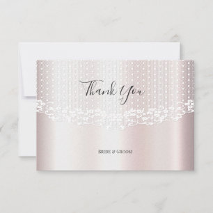 Elegante Tarjeta Floral de encaje blanco