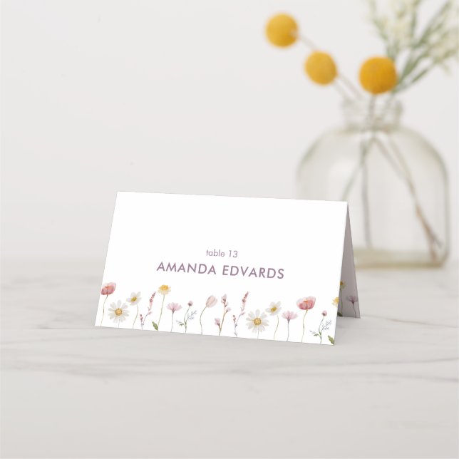 Elegante Tarjeta Floral Place (Anverso)