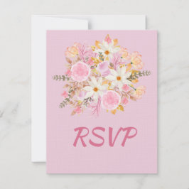 Elegante Tarjeta Floral RSVP Dulce Cumpleaños
