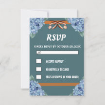 Elegante tarjeta floral simple RSVP