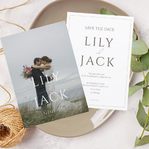 Elegante tarjeta fotográfica con tipografía modern