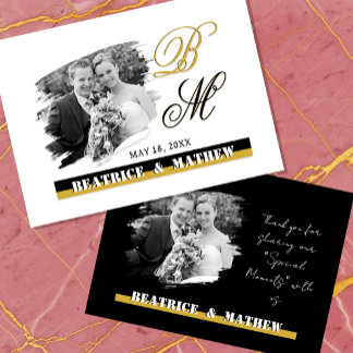 Elegante tarjeta fotográfica de boda, tarjeta de a