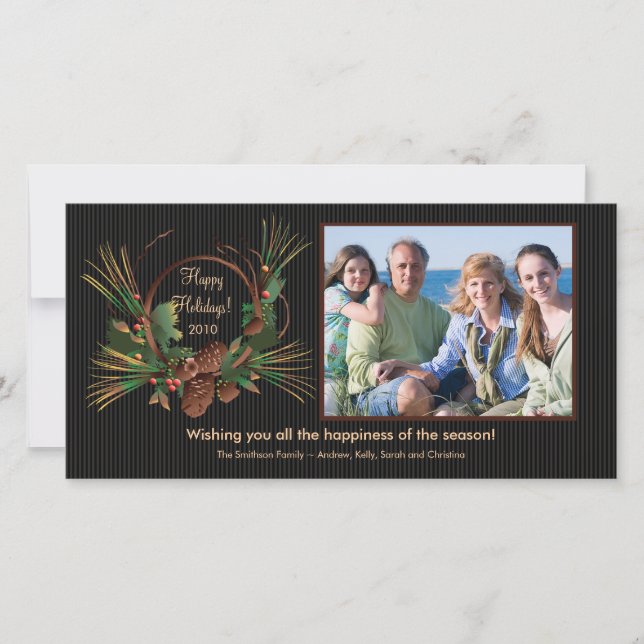 Elegante tarjeta fotográfica de festividad de guis (Anverso)