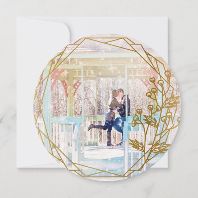 Elegante tarjeta fotográfica de vacaciones (Anverso)