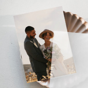 Elegante tarjeta fotográfica para invitaciones a l