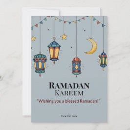 Elegante tarjeta islámica de saludo de Ramadán - P