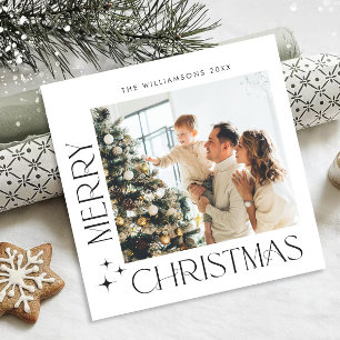 Elegante tarjeta magnética de fotos de Navidades M