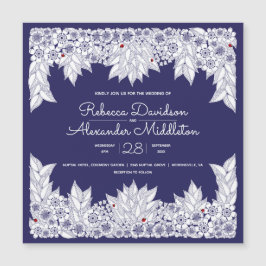 Elegante tarjeta magnética de invitación a la boda