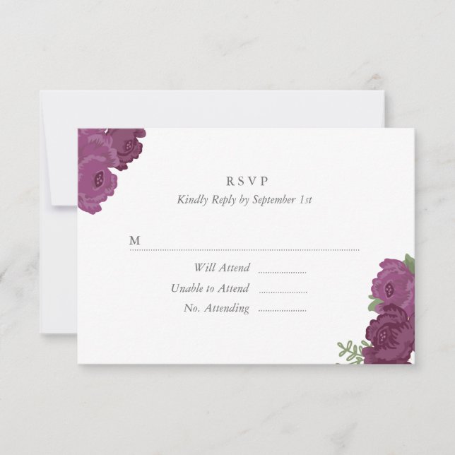 Elegante tarjeta Mason Jar RSVP (Anverso)