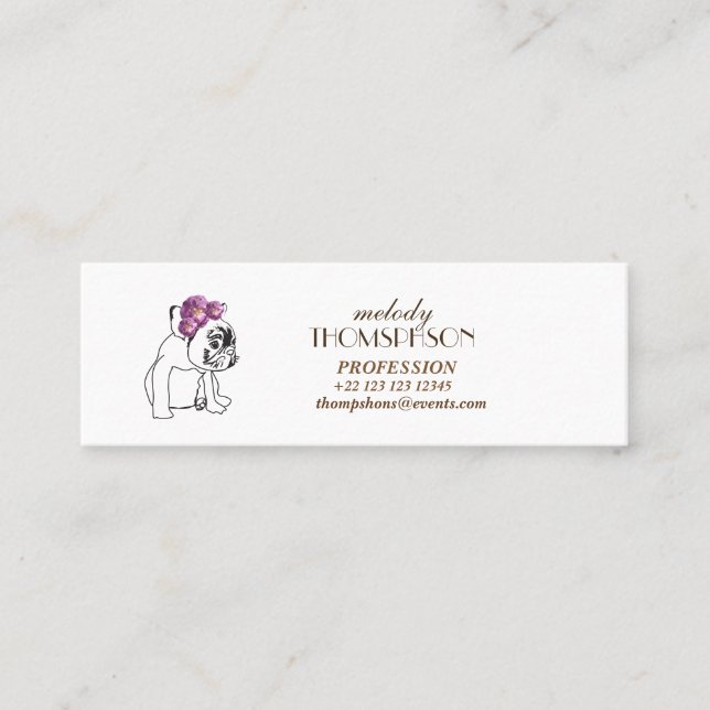 Elegante tarjeta mate de arte moderno Mini estánda (Anverso)