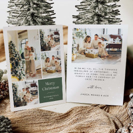 Elegante tarjeta multifoto de la familia de navida