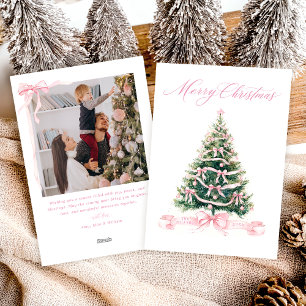 Elegante tarjeta navideña de árbol de navidad