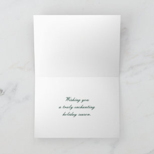 Elegante Tarjeta Navideña de estilo vintage con Pe