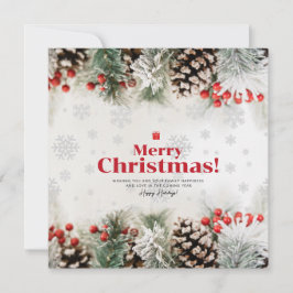 Elegante tarjeta navideña navideña, Año Nuevo