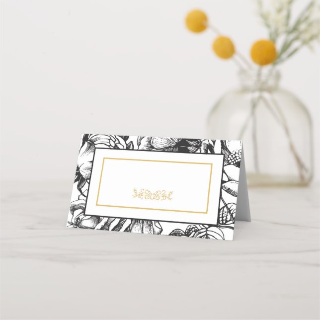 Elegante tarjeta para la fiesta de la boda de oro  (Anverso)