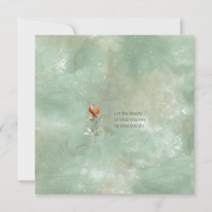 Elegante tarjeta plana con presupuesto floral