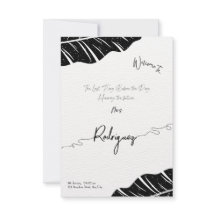 Elegante tarjeta plana de invitación a ducha de no