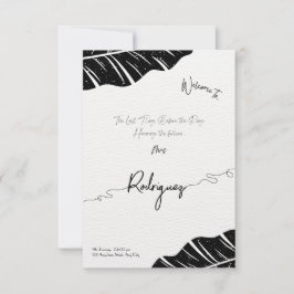 Elegante tarjeta plana de invitación a ducha de no