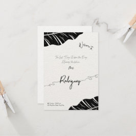 Elegante tarjeta plana de invitación a ducha de no