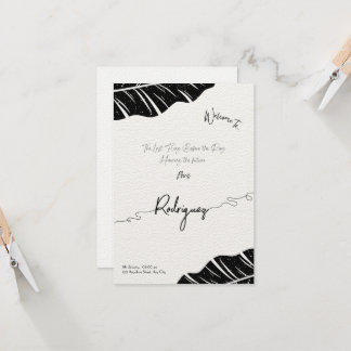 Elegante tarjeta plana de invitación a ducha de no