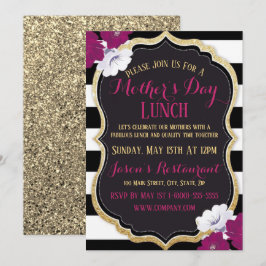 Elegante tarjeta plana de invitación al almuerzo p