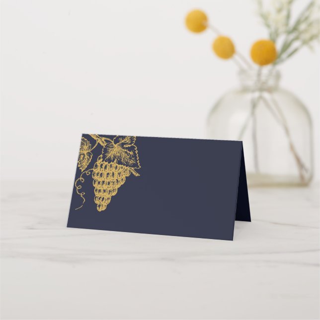Elegante tarjeta plegada de degustación de vino do (Anverso)