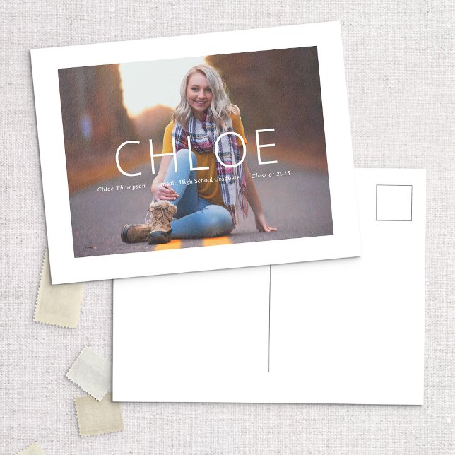 Elegante tarjeta postal de Invitación de graduació (Subido por el creador)