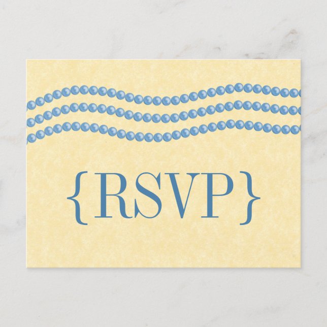 Elegante tarjeta postal RSVP de la boda de las per (Anverso)
