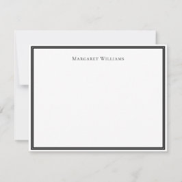 Elegante tarjeta profesional de borde blanco negro