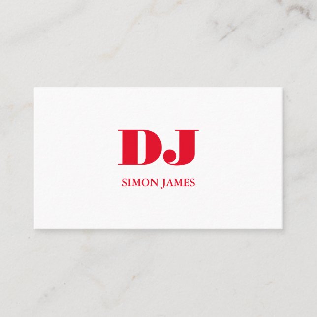 Elegante tarjeta profesional de DJ (Anverso)