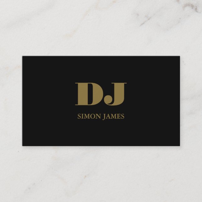 Elegante tarjeta profesional de DJ (Anverso)